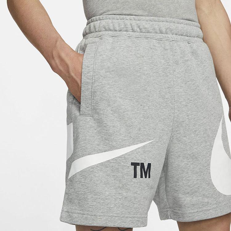 Nike Спортивная одежда Swoosh Logo Средняя посадка Эластичный полиэстер хлопок Повседневные шорты Мужские плавки Серый DD5998-063