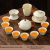 Chaxun Ru Kiln Dragon Egg Tea Set with Blue Case