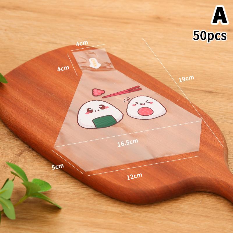 50Pcs Triangle Rice Ball Packaging Paper - Disposable Sushi/Vegetable Roll Bags, Food Safe Bento Packaging Accessories