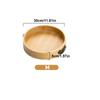 Round Storage Tray, Multiple Sizes with Metal Handles, Perfect for Food Drinks Coffee Tea, Cake, Cheese, Bread, Etc., Kitchen