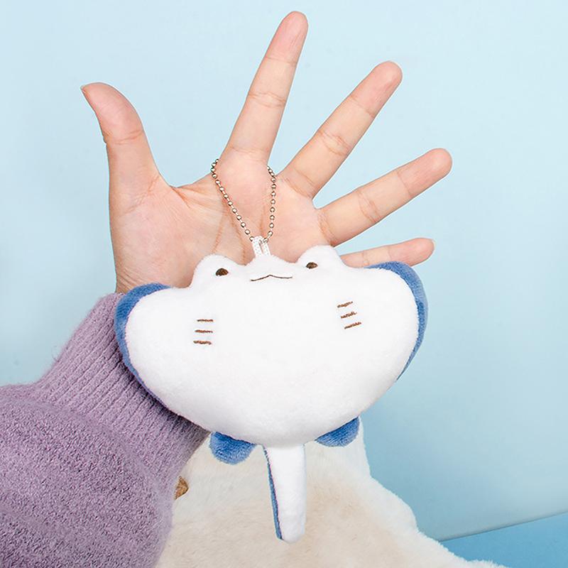 1Pc Cartoon Marine Animal Devil Rays Doll Plush Toy Ornament Stuffed Animal Manta Ray Plush Keychain Pendant Kids Girls Gifts