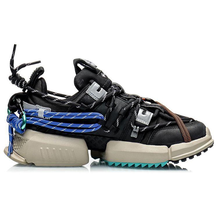 Li-Ning Удобные прочные повседневные низкие туфли для папы, женские кроссовки, черные AGLQ138-1