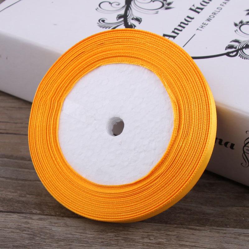 1cm Gold Satin Braided Ribbon, 10mm Silk Cloth Strip for Christmas Packaging and Gift Wrapping