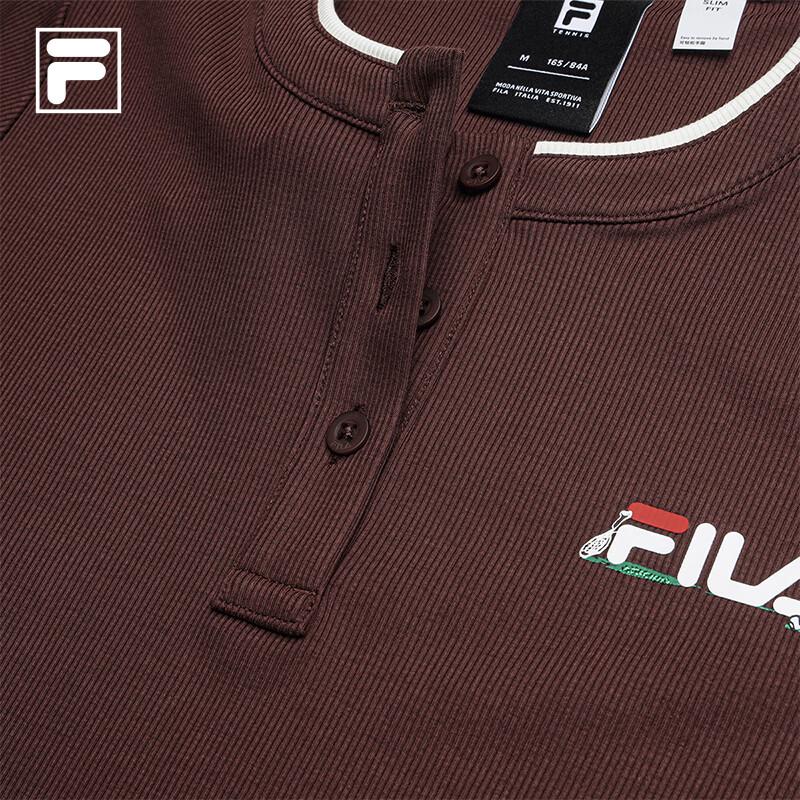 Fila Женская приталенная вязаная футболка с длинным рукавом