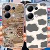 For Xiaomi Redmi Note 13 Pro 4G Case Beautiful butterfly flower TPU Soft Silicone Cover For Xiaomi Poco M6 Pro Bumper Phone Case