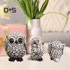Miniature Owl Figurine Realistic Resin Owl Animal Statue with Big Eyes Christmas Tabletop Centerpiece for Home Desk Decor