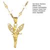 Women Necklace Flower Fairy Pendant Rhinestone Decor Adjustable Chain Girly Style Alloy Necklace for Daily Wear And Gifting