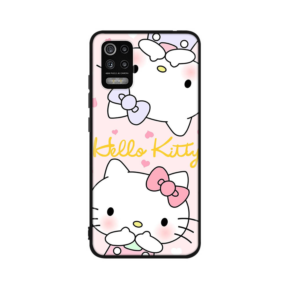 Чехол KT59 Hello Kitty Girl для Samsung A04 A14 A23 A34 A54 M23 M33 M52 M53 Realme 10 9 C30S C35 C55 VIVO Y02S Y21 Y33S Y51 X80 Pro, прозрачный чехол