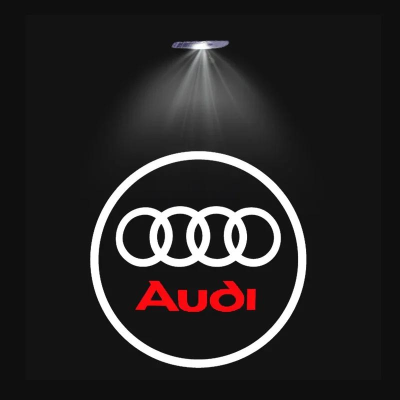 For Audi C74Pcs For Audi A3 A4 B8 8P 8V A6 C7 A5 Q5 B7 B6 B9 SLINE RS Q3 Q7 S3 S4 S5 S6 Car Door Welcome Light Led HD Projector Lamp