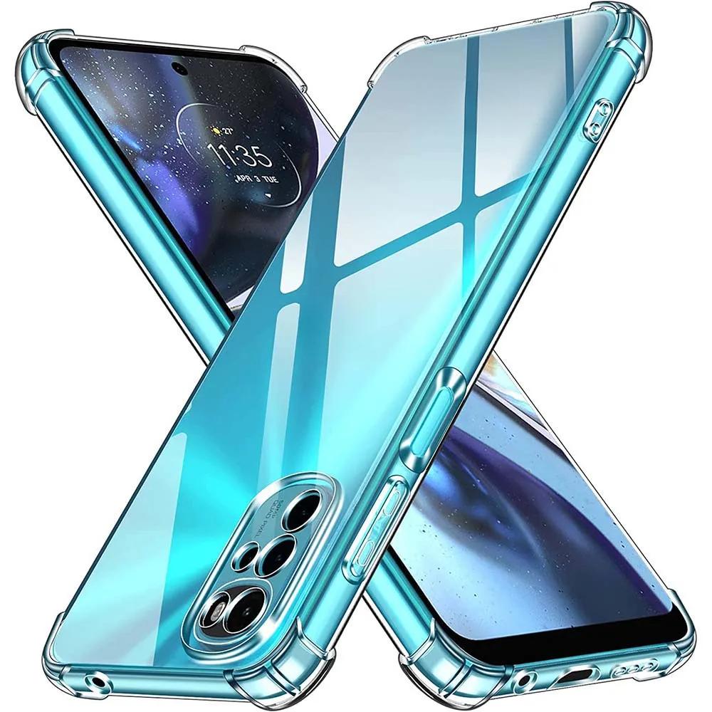 Прозрачный чехол с воздушными подушками толщиной 1,5 мм для Motorola Moto G10 Power G20 G30 G13 G14 G31 G41 G60 G72 G75 G85 G54 G55 5G Ударопрочный чехол