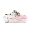 Crush Clog EVA Meow Flip Flops Decorative Buckle Hand Painted Graffiti Casual Fashion Versatile Hole Shoes Unisex White
