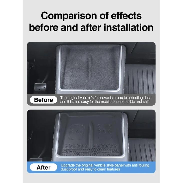 Center Console Wireless Charging Mat Designed for Tesla Model Y Standard 2026 Non-Slip Silicone Car Accessories(Not Fit Juniper)