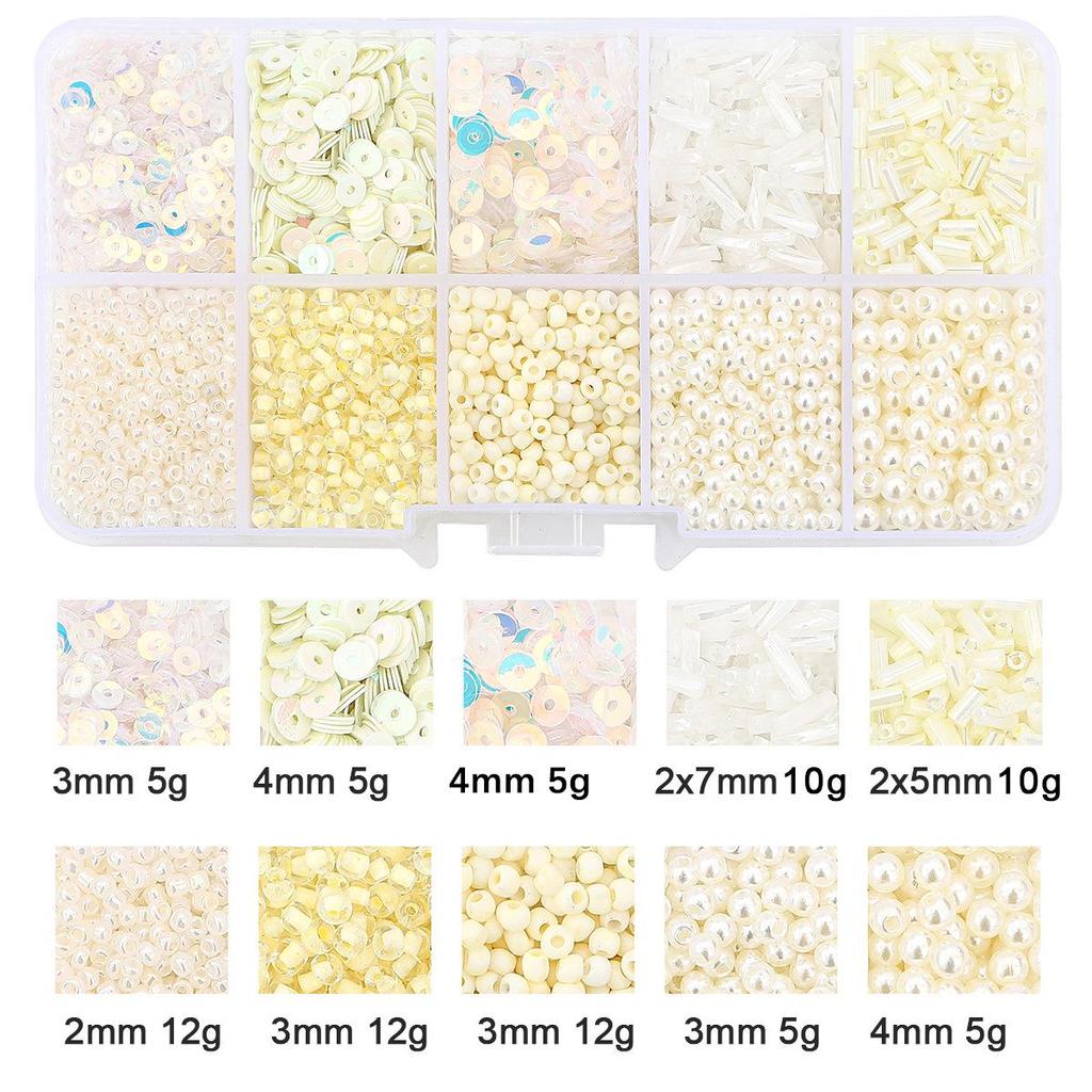 Коробка на 8/10/12/15 ячеек: Бисер, Пайетки, Искусственный Жемчуг для DIY Ожерелий и Цепочек для Телефона