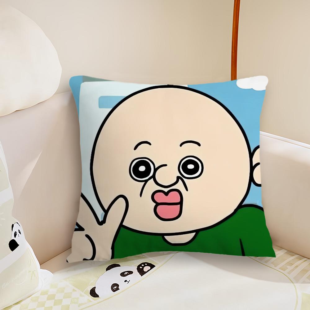 Funny Bbangbbangs Cartoon cushion cover Pillow Case Plush Fabric Soft Double Sided Print Sofa Cushion Cover Throw Pillow Covers