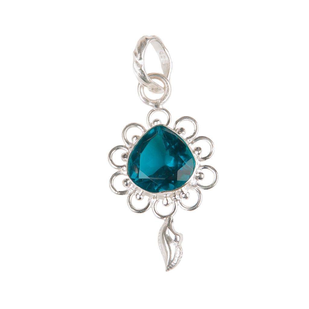 Apatite Gemstone 925 Sterling Silver Handmade Jewelry Women's Pendant 1.80" Gift PP-4-11