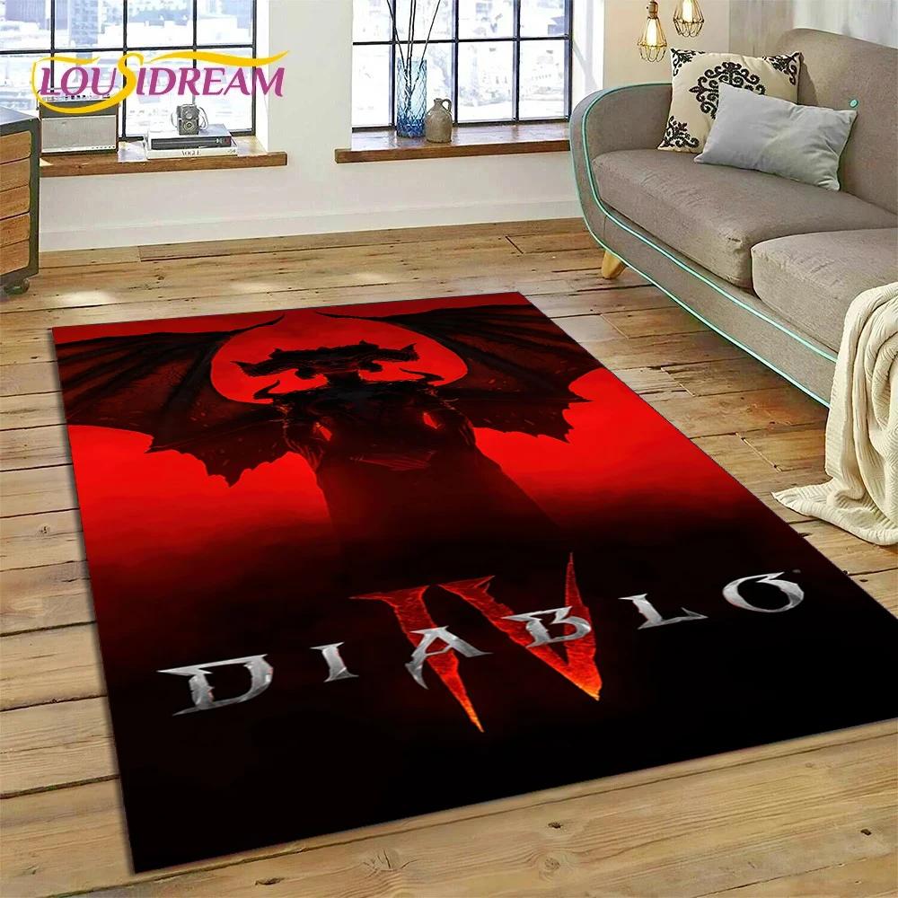Ковер-ковер для геймеров в стиле ретро 3D Diablo для спальни, гостиной, дома, для украшения дивана, большой декоративный коврик для пола для детских игр, подарок