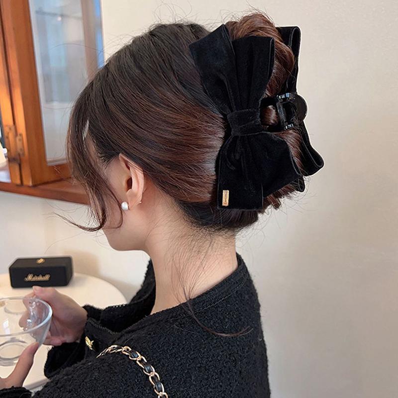 Большой бант для волос коготь нескользящий зажим для волос с сильной фиксацией модные аксессуары для волос для женщин и девочек