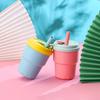 400Ml Coffee Mug With Lid Straw Silicone Cold Juice Milk Tea Mug Leak-Proof Drinking Water Bottles Portable Travel Cup