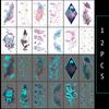 Luminous Temporary Tattoos Stickers UV Glow Fluorescent in the Dark For Body Face Tattoo Stickers Party Accessorie Props