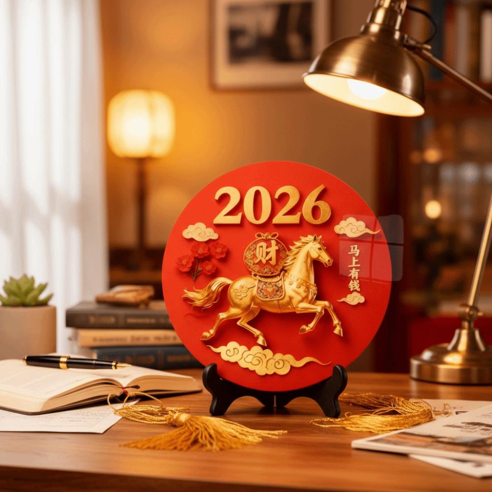 Horse Year Photo Frame Decorations Wooden Desktop Ornament Home Decor Home Decor Ornament Office