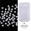 100Pcs Aurorals Nail Art Decoration Shell Pearl 3D Nail Charms Mixed Style Colorful Resin Butterfly Bowknot Manicure Nail Supply