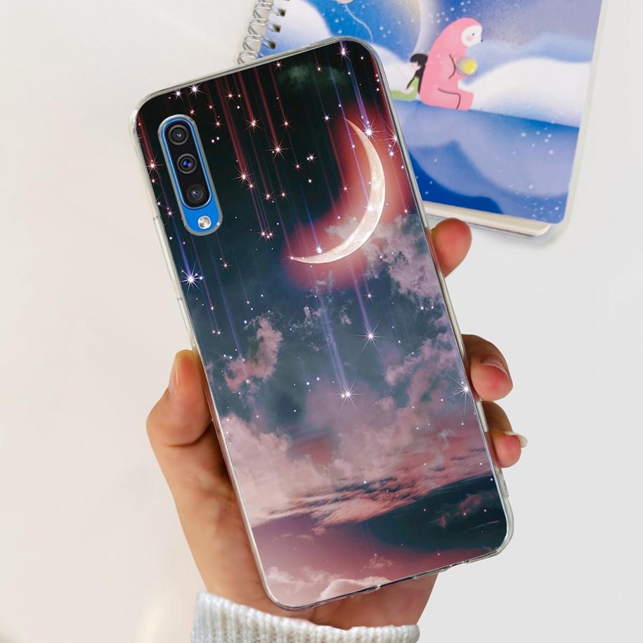 For Cover Samsung Galaxy A50 Phone Case Luxury Marble Flower Transparent Soft Bumper For Samsung A50S A30S A307F A507F A 50 Capa