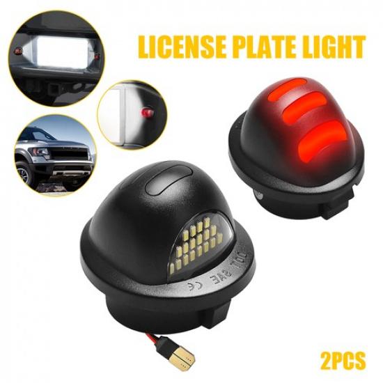 Fit 1990-2014 F250 F150 Light Ford F350 License LED Plate Assembly Tail Lamp 2PC