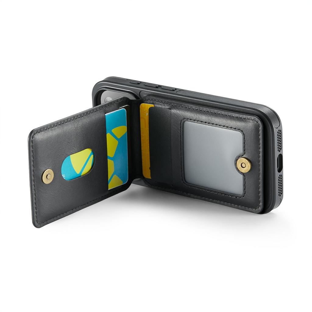 MAGKING K1 Series For iPhone 17 Pro Max Magnetic Case PC+TPU+PU Phone Cover with Card Holder