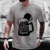 Men's T-shirts Eat Sleep Beer Repeat Funny Graphic Y2k Clothes Beer DAY Drinking Party Tops Plus Size Streetwear Short Sleeve