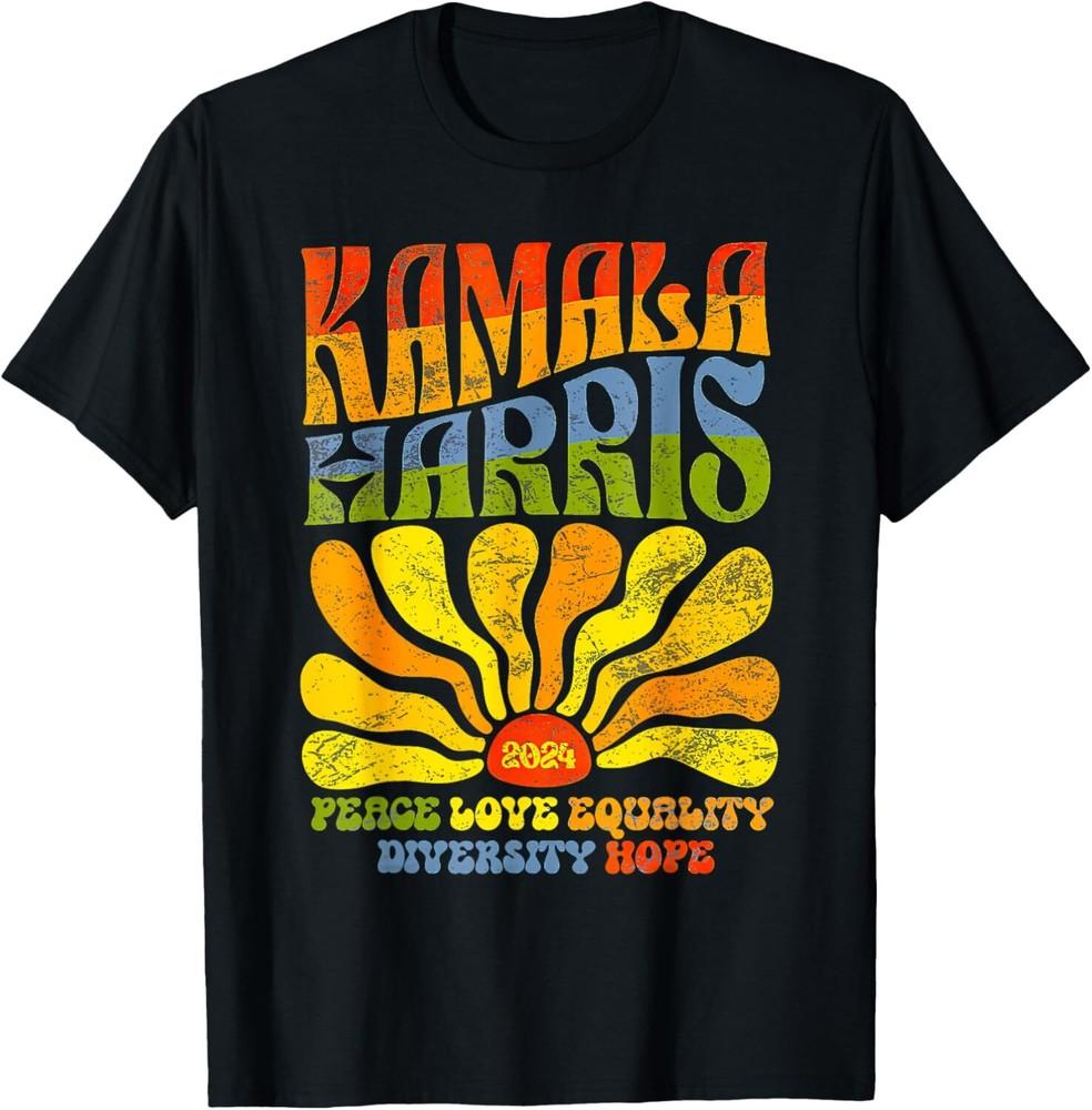 New Kamala Harris Waltz Peace Love E Hope Diversity T-Shirt Unisex T-Shirt