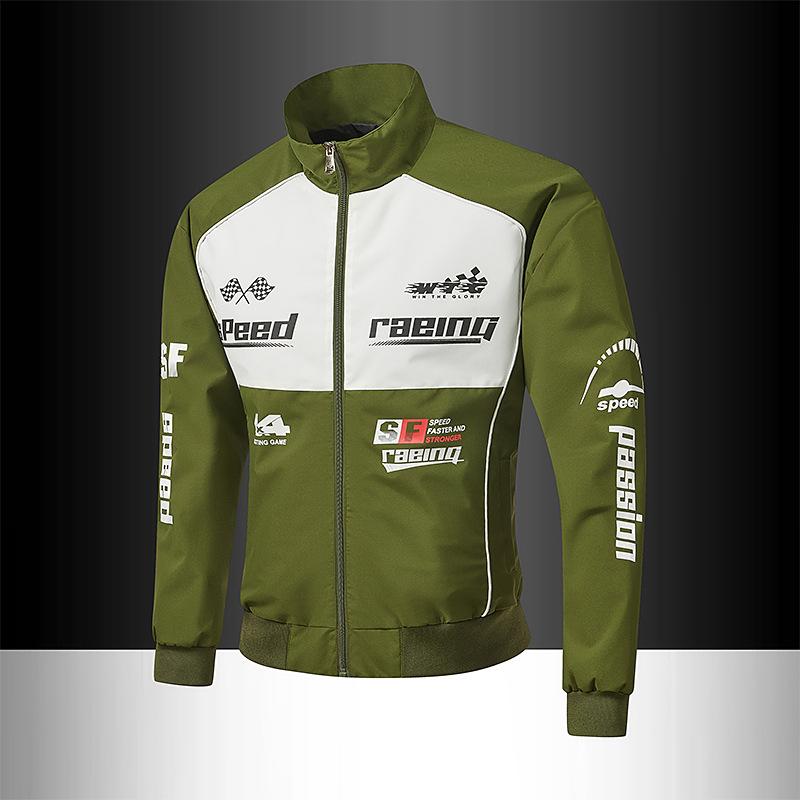 Source locomotive baseball jacket women's spring and autumn new American street hiphop couple racing suit