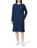 One Piece Long Sleeve Round Neck Cotton Script Logo One Piece Dress Navy M [Champion] 100% CW-W401 Women's