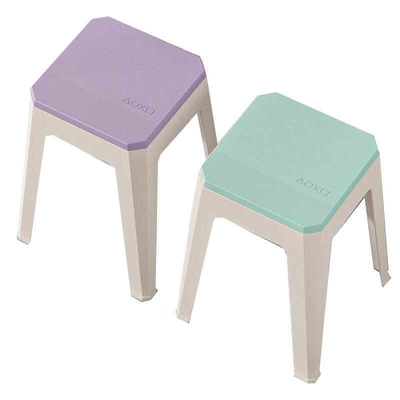 Yeya Light Luxury Covered Plastic Square Stool
