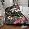 1pc Moonlit Butterfly Lightweight Flannel Blanket, Comfortable and Warm Blanket, for Office and Camping Sofa Bed, Livingroom195