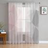 Geometric Pink Gray Gradient Triangle Chiffon Sheer Curtains For Living Room Bedroom Home Decoration Window Voiles Tulle Curtain
