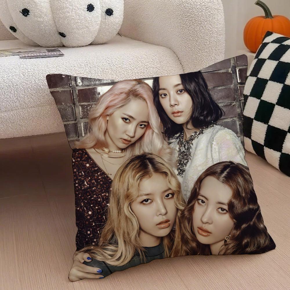 GirlGroup Retro WG WWONDERGIRLS Cushion Cover Throw Pillow Cover Hidden Button Durable Polyester Chair Cushion