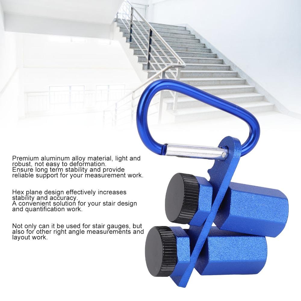 Hex Stair Gauge Non Slip Aluminum Alloy Stair Gauge Stair Rafter Gauge Clamp Woodworking