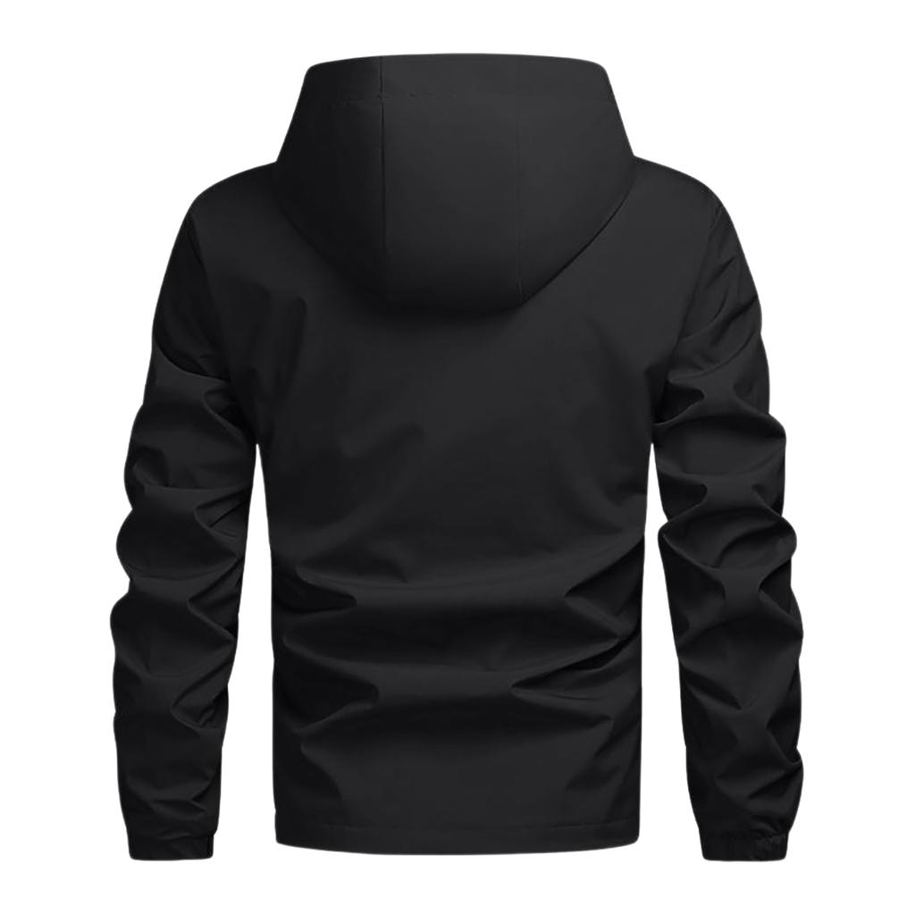 Men'S Loose Jacket Fashionable Multi Pocket Hooded Jacket