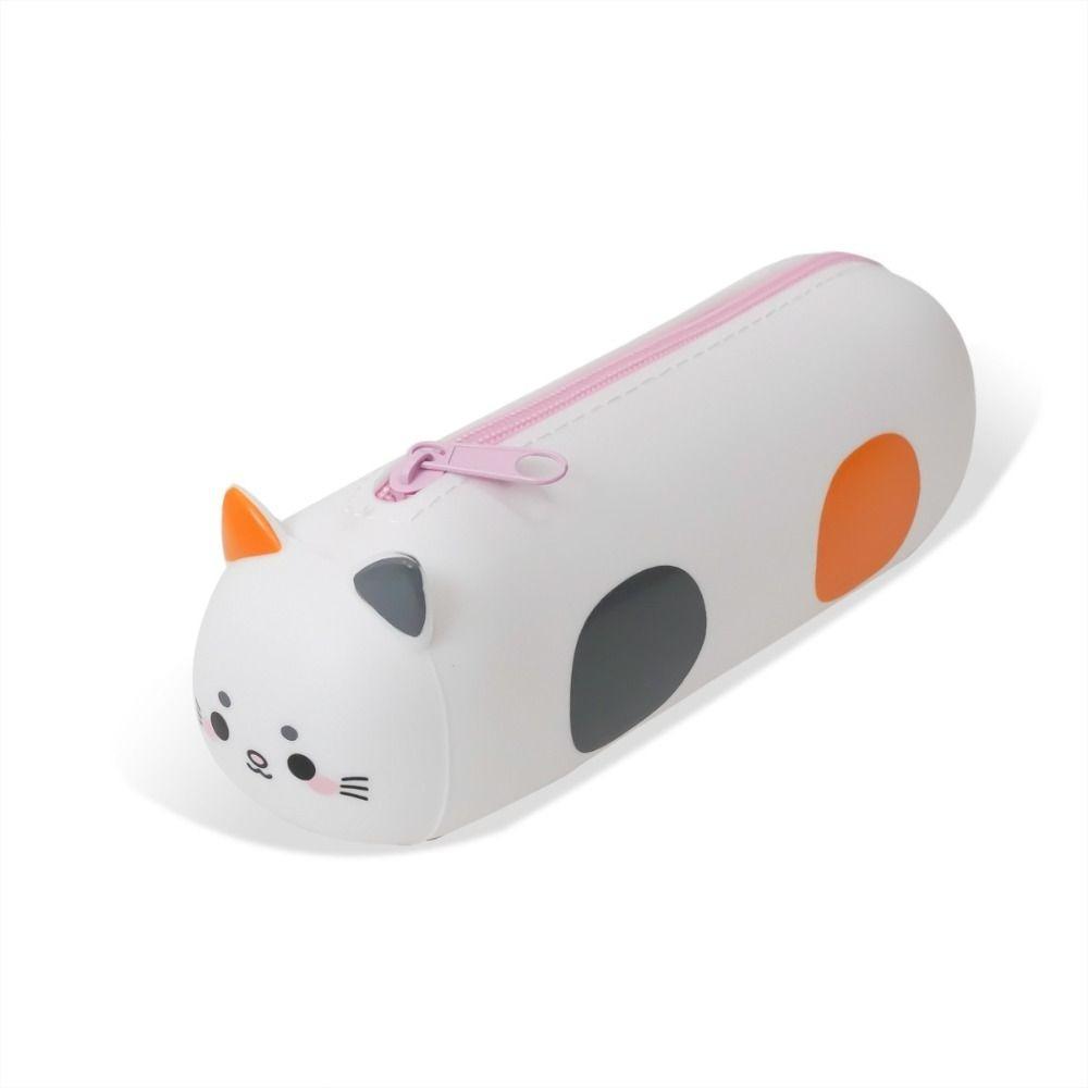 Silicone Material Portable Stationery Box Cartoon Animal Pencil Case  School Supplies