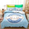 Home Textile Three-Piece Big-Eared Dog Cartoon Digital Printing Quilt Pillowcase Bedding