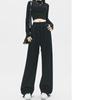 Autumn Winter Straight Thick Women's Sweatpants Loose Drawstring Wide-leg Cotton Long Pants Korean Style Casual High Waist Solid Color Trousers 2397