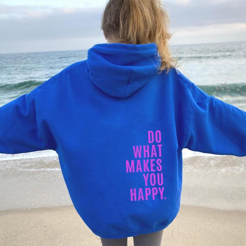 Womens Oversized Drop Shoulder Long Sleeve Hoodie Tee Loose Fit Streetwear Print Top XS To 5XL European Size