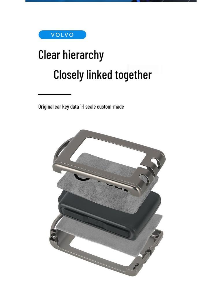 Volvo Car Key Case for XC60, S90, S60, XC90, V40, S60L, XC40 - Unisex Protective Shell