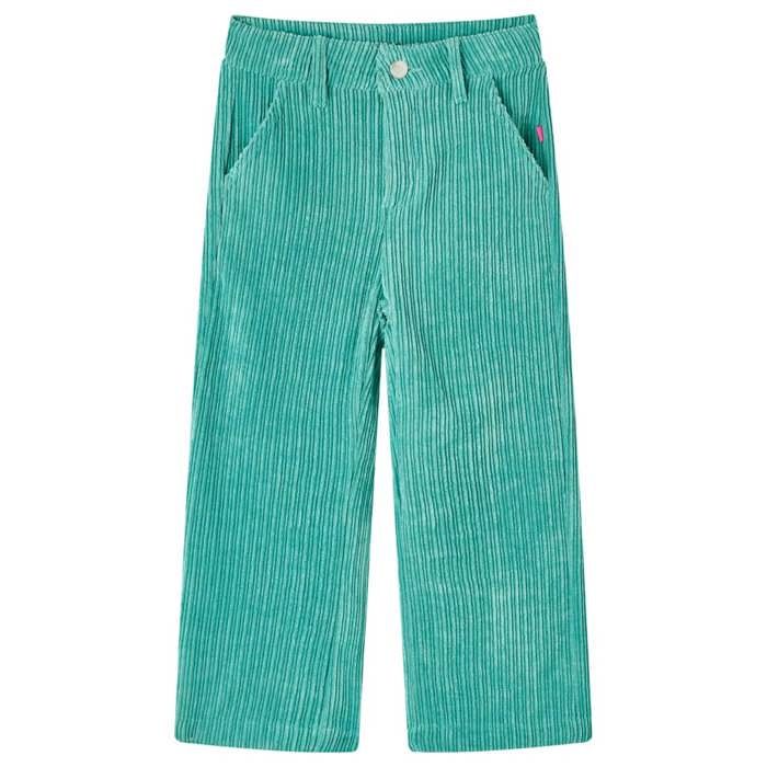 Pantalons pour enfants velours côtelé vert menthe 92/104/116/128/140