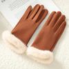 Модные перчатки с закрытыми пальцами, плюшевые теплые варежки, новые зимние перчатки для осени