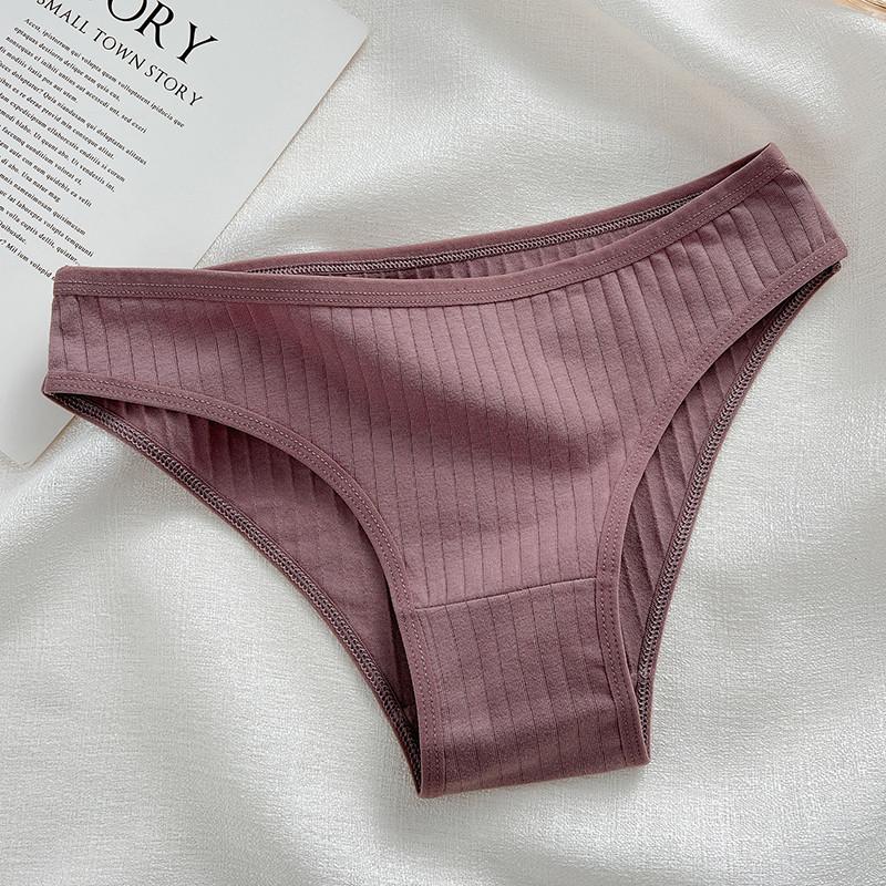 FINETOO Женские трусики из чистого хлопка, мягкие и дышащие, однотонное нижнее белье с низкой талией, размеры M-XL