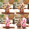 Adorable Capybara Animal Plush Toy With Pp Cotton Filling For Backpack Accessories
