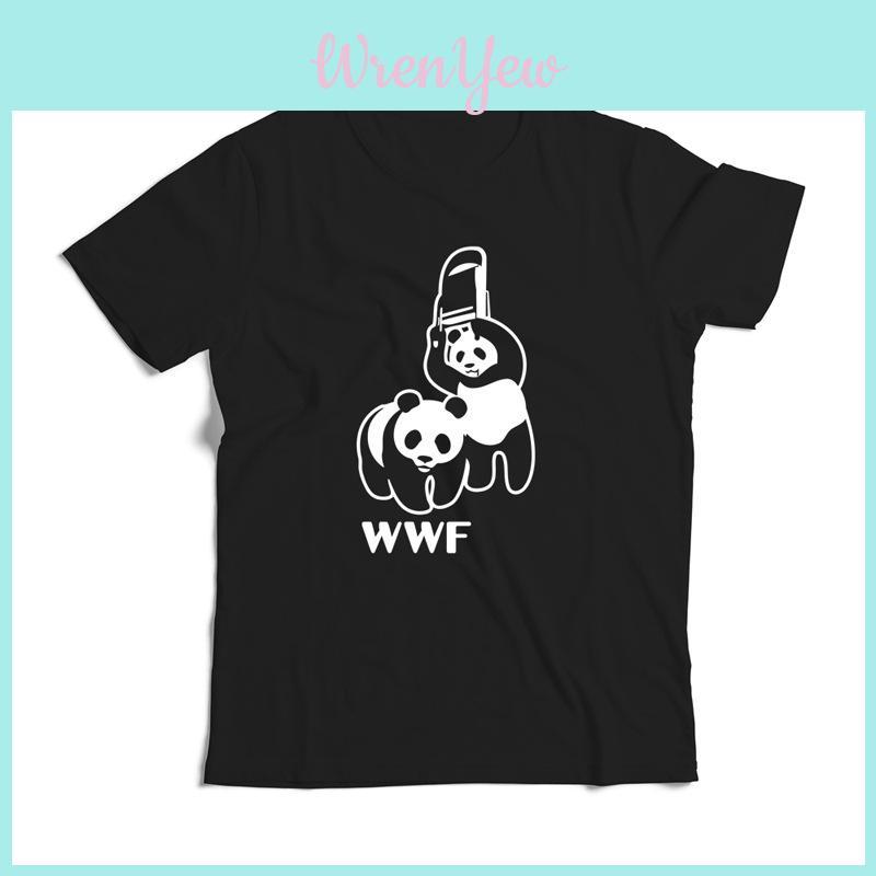 Новая мужская модная футболка Wwf с пандой, смешная юмористическая футболка с коротким рукавом и круглым вырезом