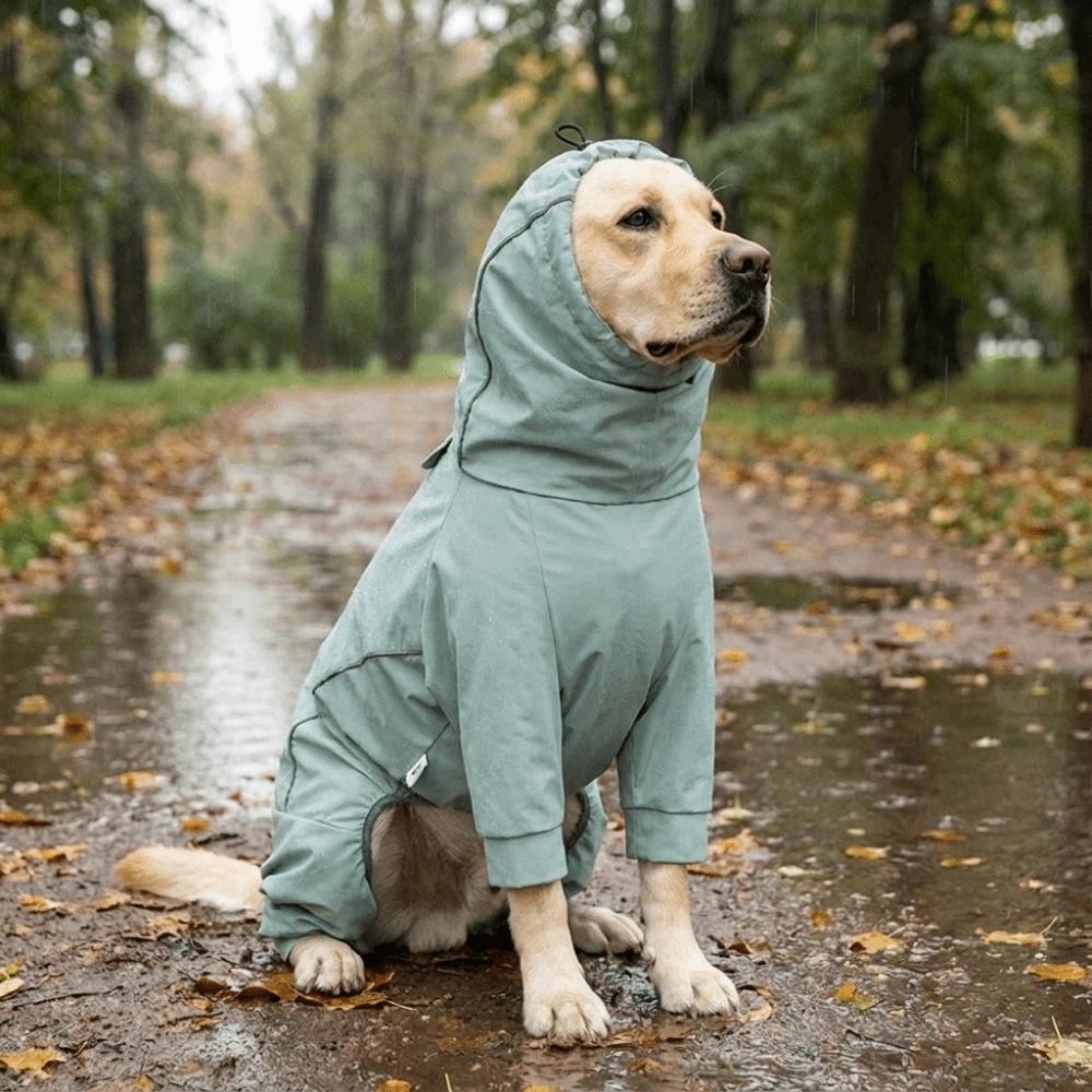 Waterproof Dog Hooded Raincoat Windproof Dog Rain Jacket Pet Waterproof Clothes Outdoor