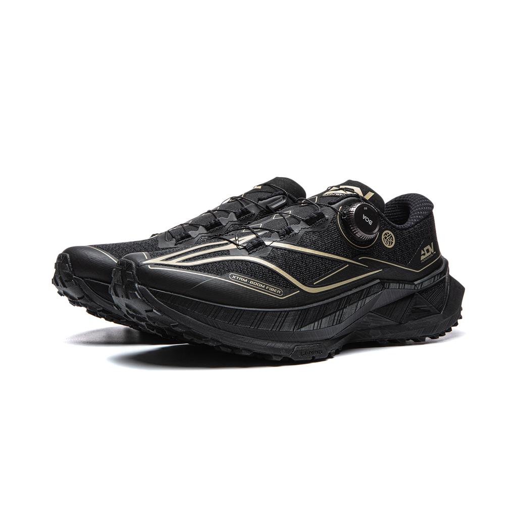 Li Ning De Lucas 3 PRO Амортизация Скользкая Устойчивая к истиранию Упругая Низкие Кроссовки для бега Унисекс Черные ARNW001-14